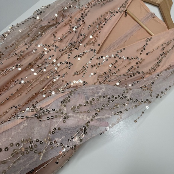 Cupshe x Gabby Windey Bright Spark Sequin Mesh Fringe Mini Dress Fairycore - Picture 9 of 14